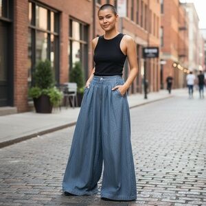 Wide Leg Pants for Women High Waisted Jeans Palazzo Pant